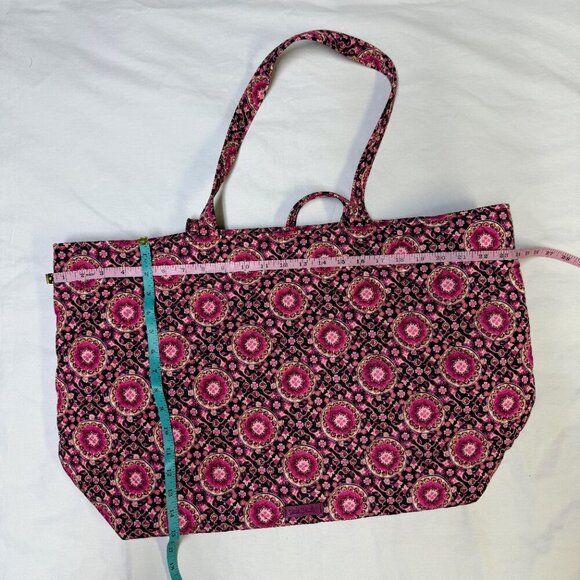 Vera Bradley Iconic GRAND Tote – Raspberry Medallion – NWT - Reversible - Picture 8 of 12